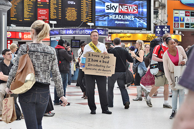 Love this! Who wouldn't give this guy money to help those who are truly in need?
