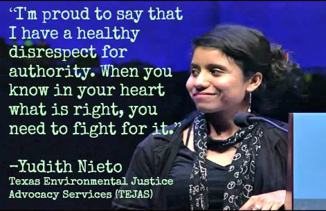 I am committed to amplifying the voices of communities of color that are systematically silenced, like mine, that are being affected by environmentally destructive industries, and experience environmental racism and classism. I am participating in this action because I believe it will help me to advocate for my community and further my ability to help make their voices a part of this movement to empower people to build a community of resistance to confront these injustices.” ~Yudith