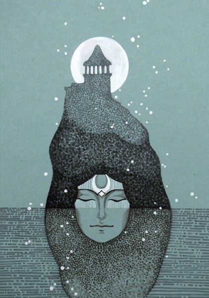 Moon art by Yana Dhyana