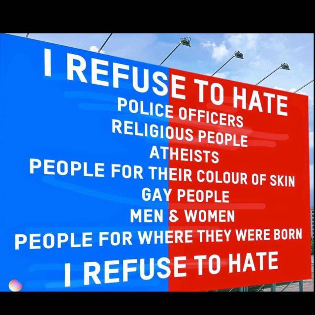 I refuse to hate